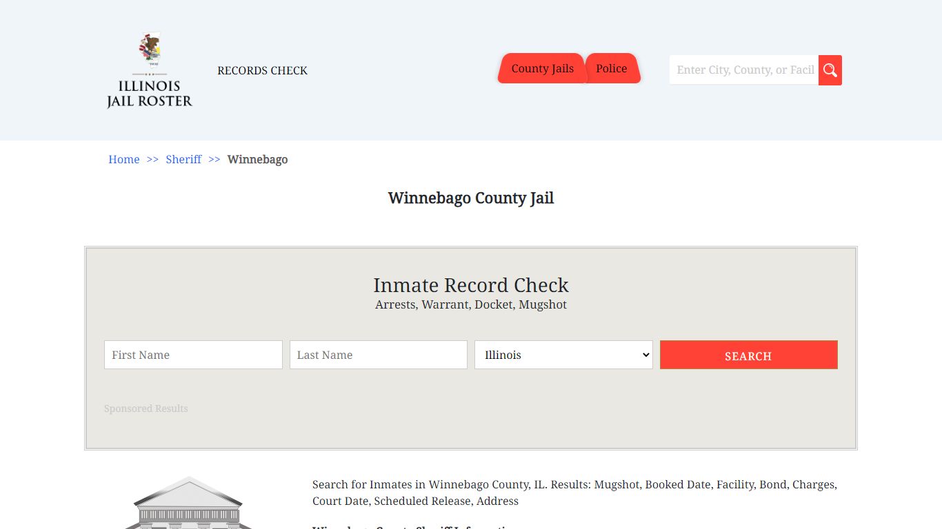 Winnebago County Jail | Jail Roster Search